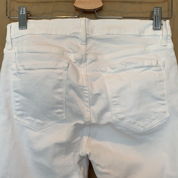 Frame Denim | White Le Skinny de Jeanne Raw Stagger Hem Jeans Classic Skinny 28 - Picture 7 of 16